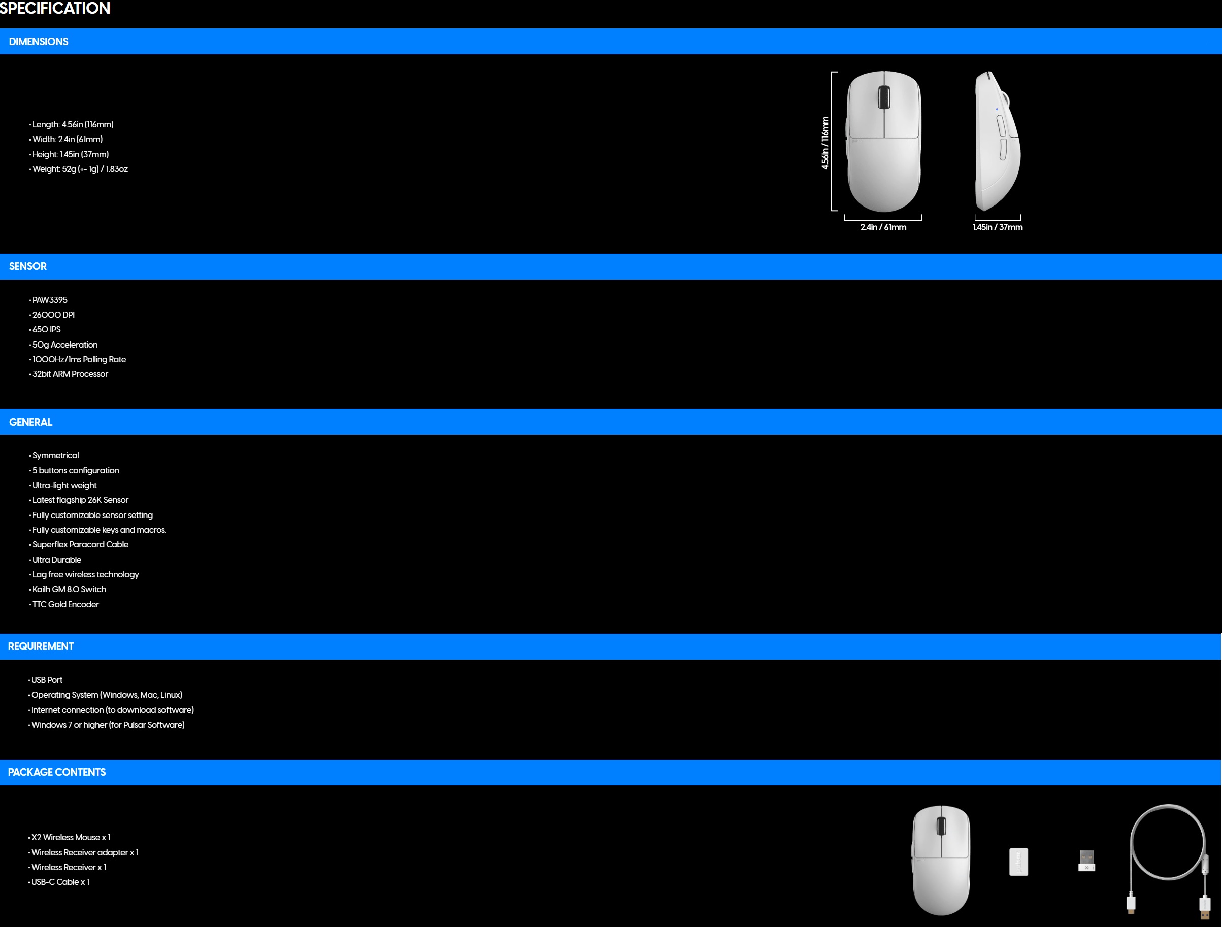 specifiche tecniche 7355e